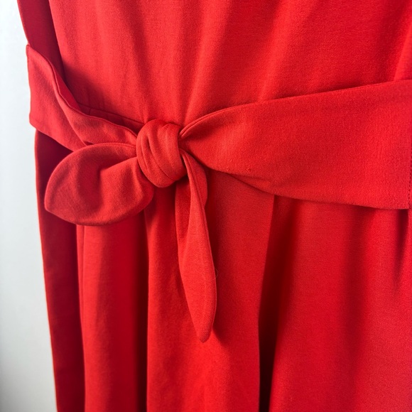 Kate Spade Tie-waist Ponte Dress Cherry Pepper Red Size Small - CUTE Dress!! - Picture 6 of 11